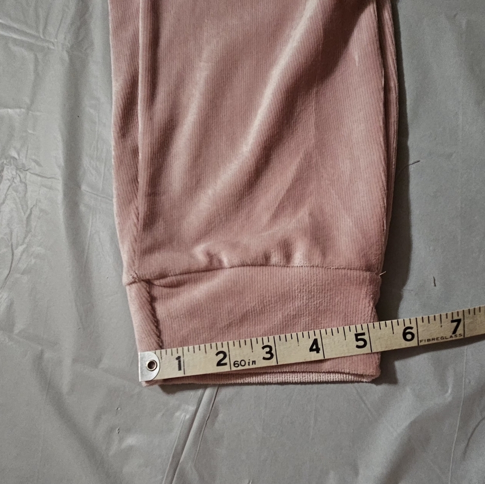 Truth by Republic Pink Velour Jogger Pants with Drawstring Waist Size Medium - Picture 13 of 14